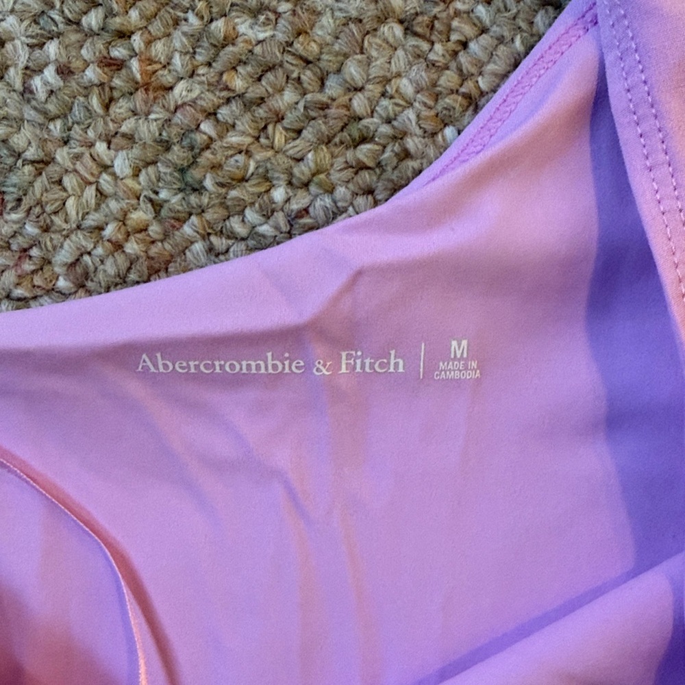 Abercrombie & Fitch One-Shoulder Lilac Mini Dress - Picture 2 of 7